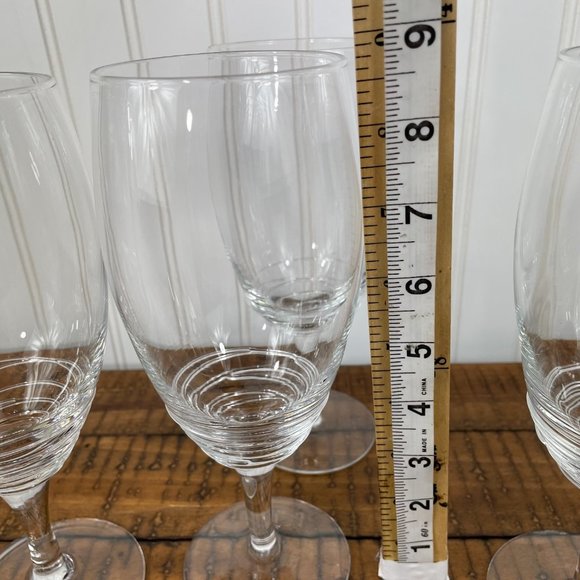 Set of 4 Mikasa Clear Swirl Iced Tea Tall Glasses - Picture 8 of 10